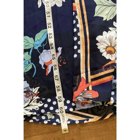 Lulus‎ Women’s Navy Floral Print Maxi Dress Sz S New Short Sleeve Garden Party ￼ - Picture 14 of 14